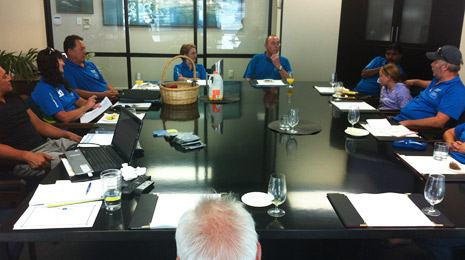 Hawkes Bay CrestClean personnel in their bi-monthly meeting
