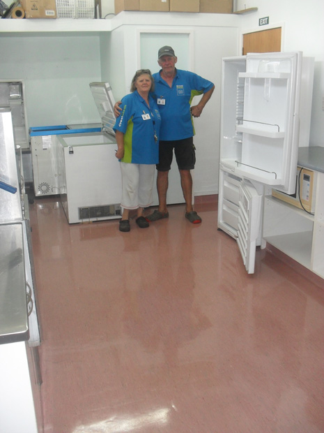 Pictured is Micheal and Jean Dellow with their fantastically polished floors