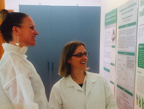 Hawkes Bay Regional Director Abby Latul on site at Analytical Research Laboratories with manager Rebecca Withnall.