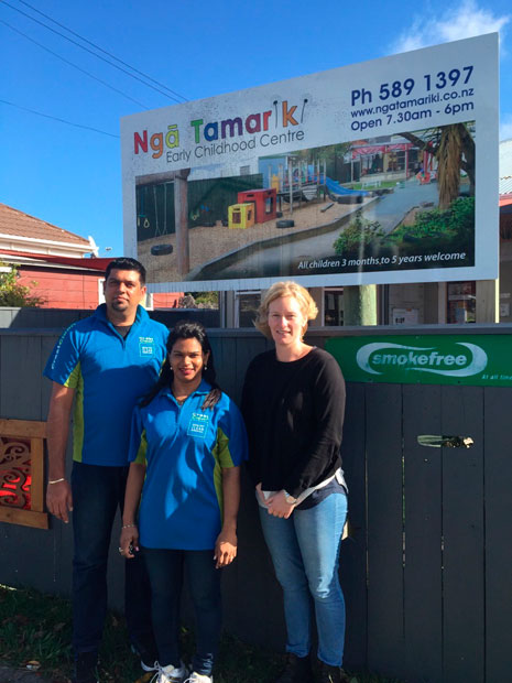 Hutt Valley CrestClean franchisee team Nitin Prasad and Saleshni Lai received praise from the supervisor of Nga Tamariki Early Childhood Centre Sharee Ormond.