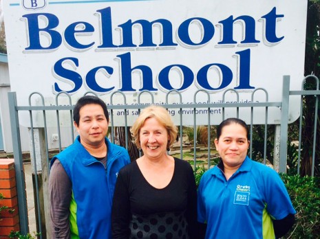 Belmont School Principal Robin Thompson is pleased with the professional service Hutt Valley franchisees Greg and Helen Caingcoy provide.