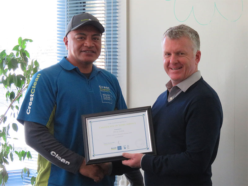 Fiva Latu received a five year Long Service Award.
