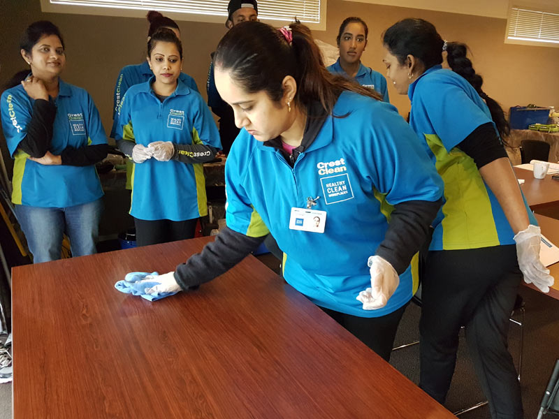 Bhartika Singh leads the way at the training session.