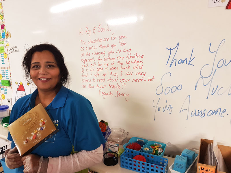 Seshli Anand with the chocolates she and her husband Raj received.