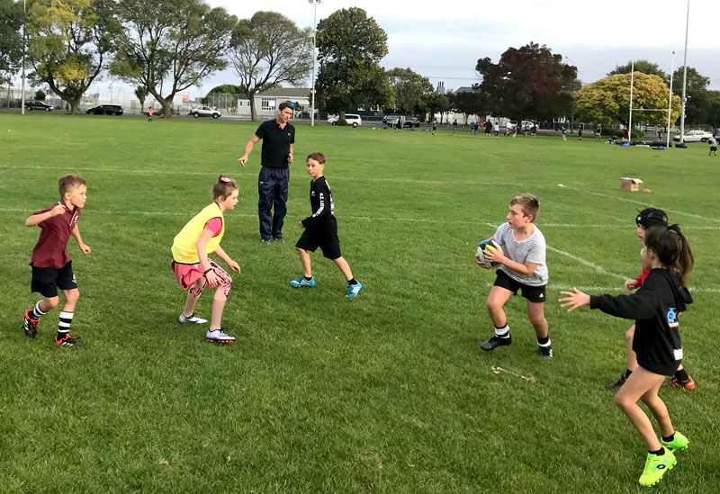 John Leslie oversees a session at Dunedin.