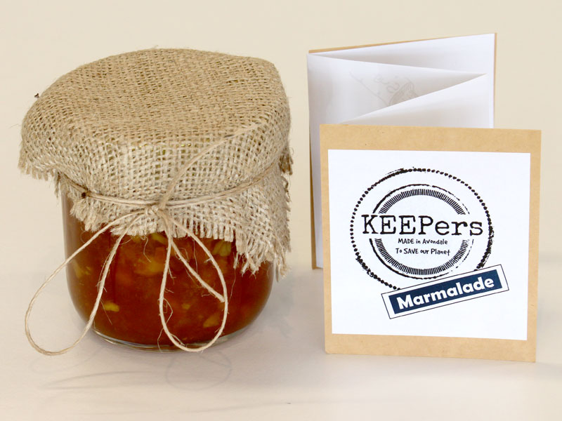 Marmalade jars were presented in packaging designed by the Avondale students.