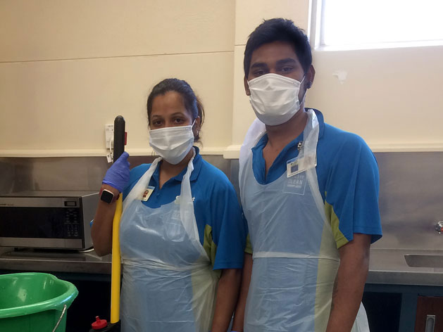 Naina and Akshay Kumar have been cleaning and sanitising a COVID-19 testing centre.