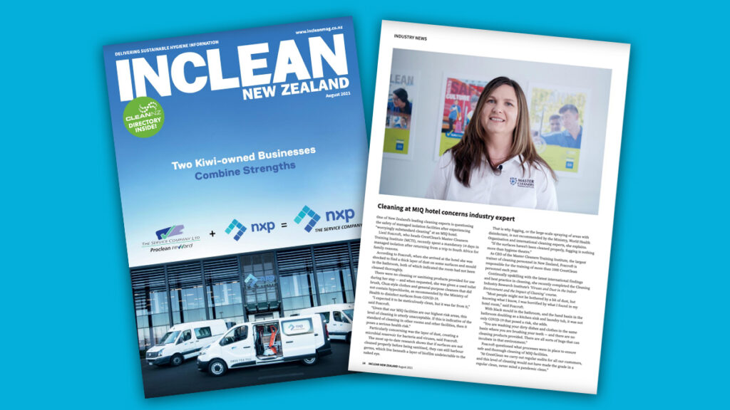 Pages of cleaning magazine.