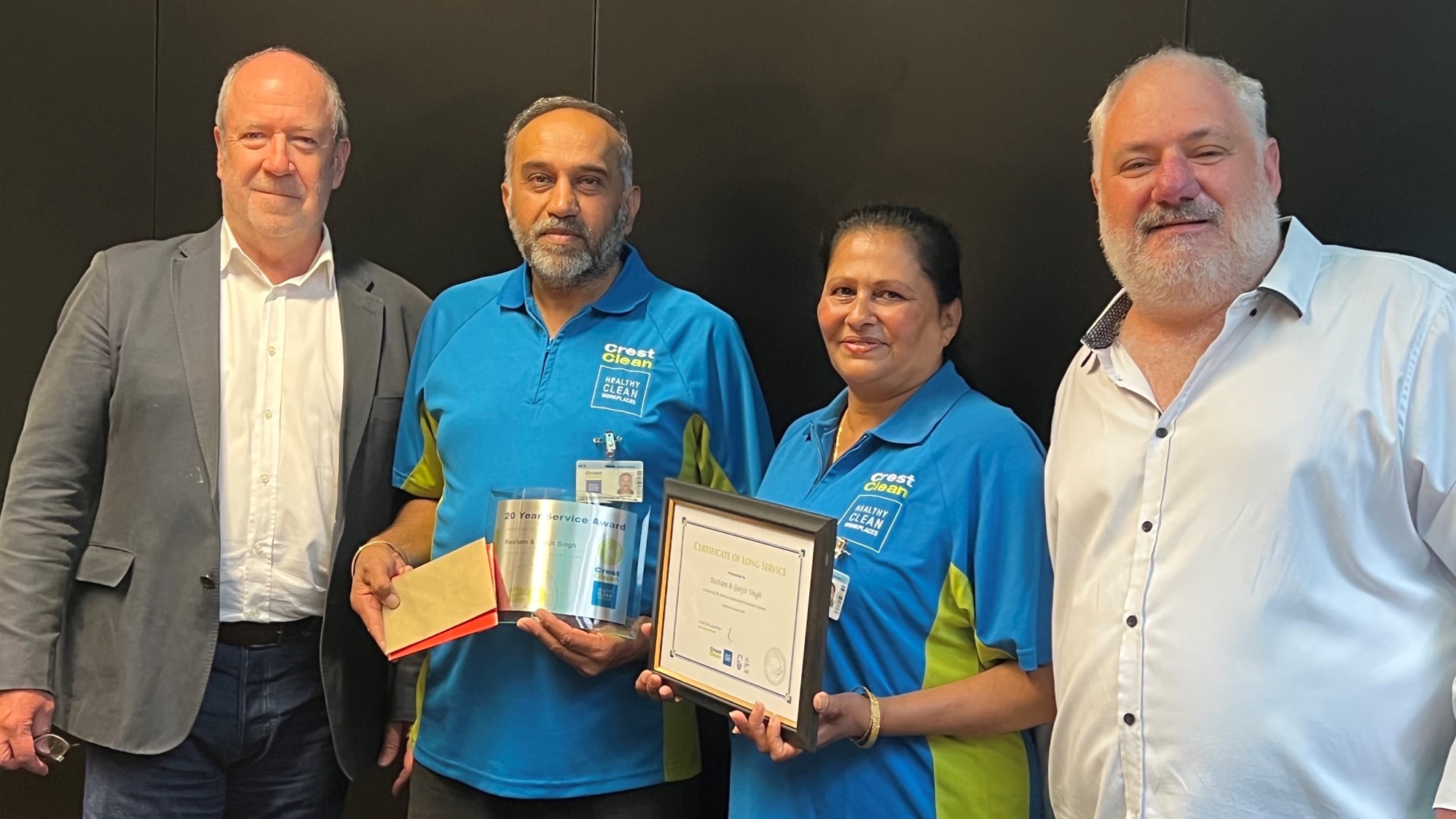 Resham & Gurjit celebrate 20 years with CrestClean!