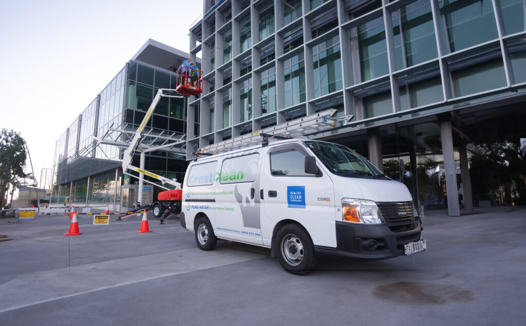 CrestClean franchisees prioritise safety while working at height.