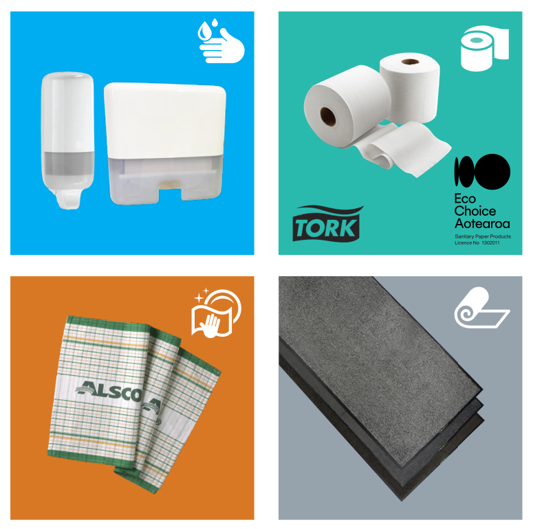 Tork and ALSCO Uniforms products