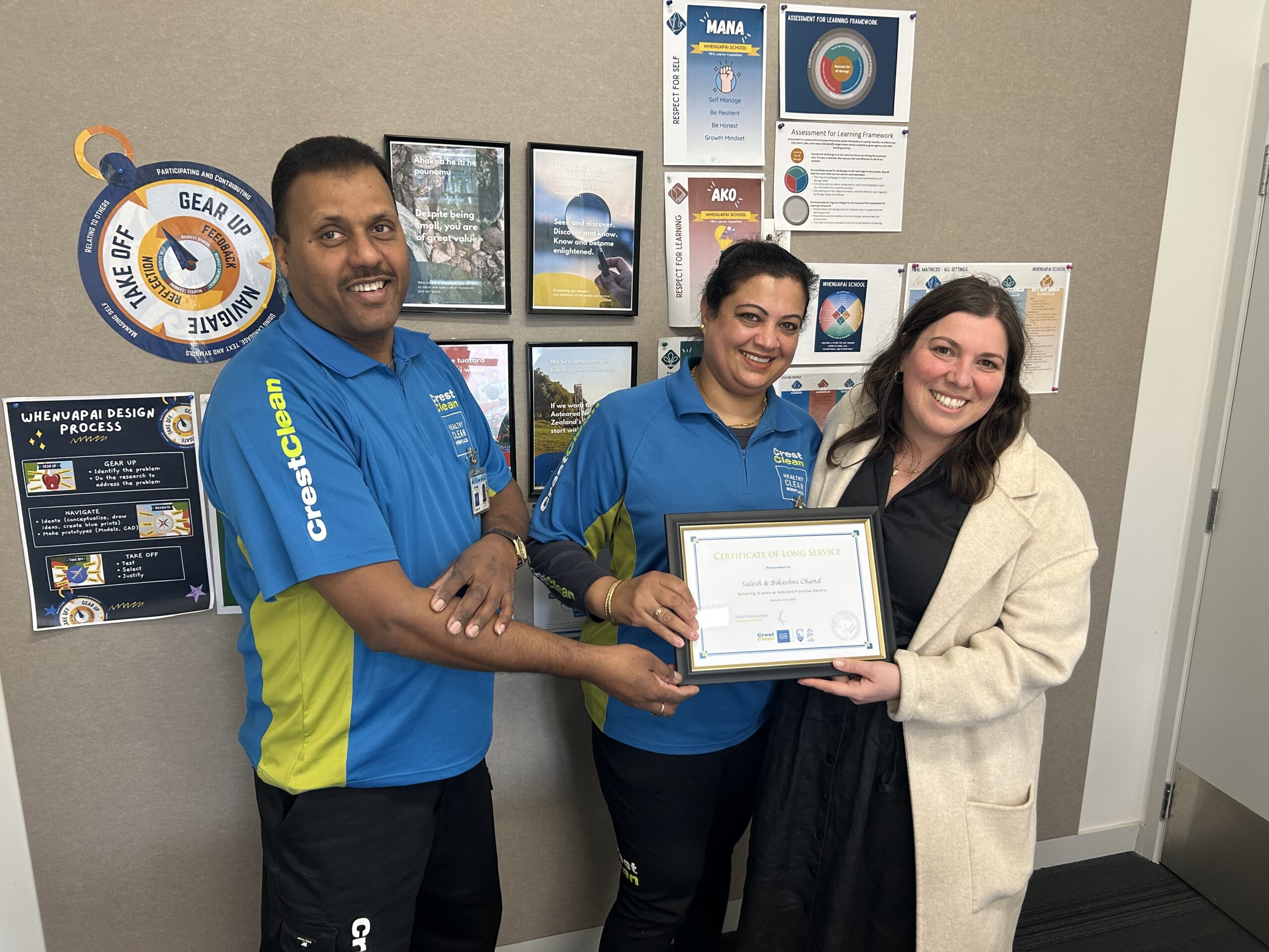 Salesh and Bikashni keep Whenuapai School sparkling since 2015